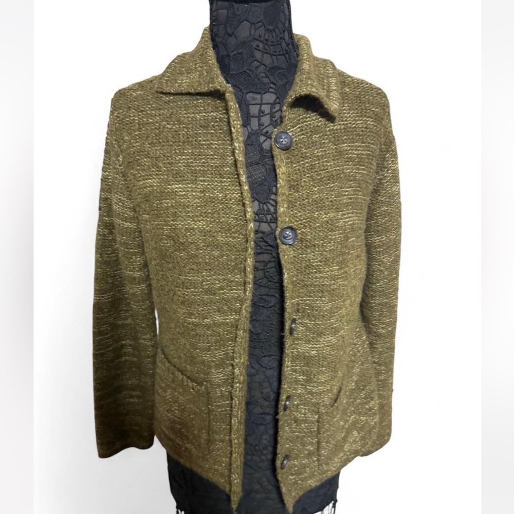 VTG Classic Elements Olive Wool Sweater